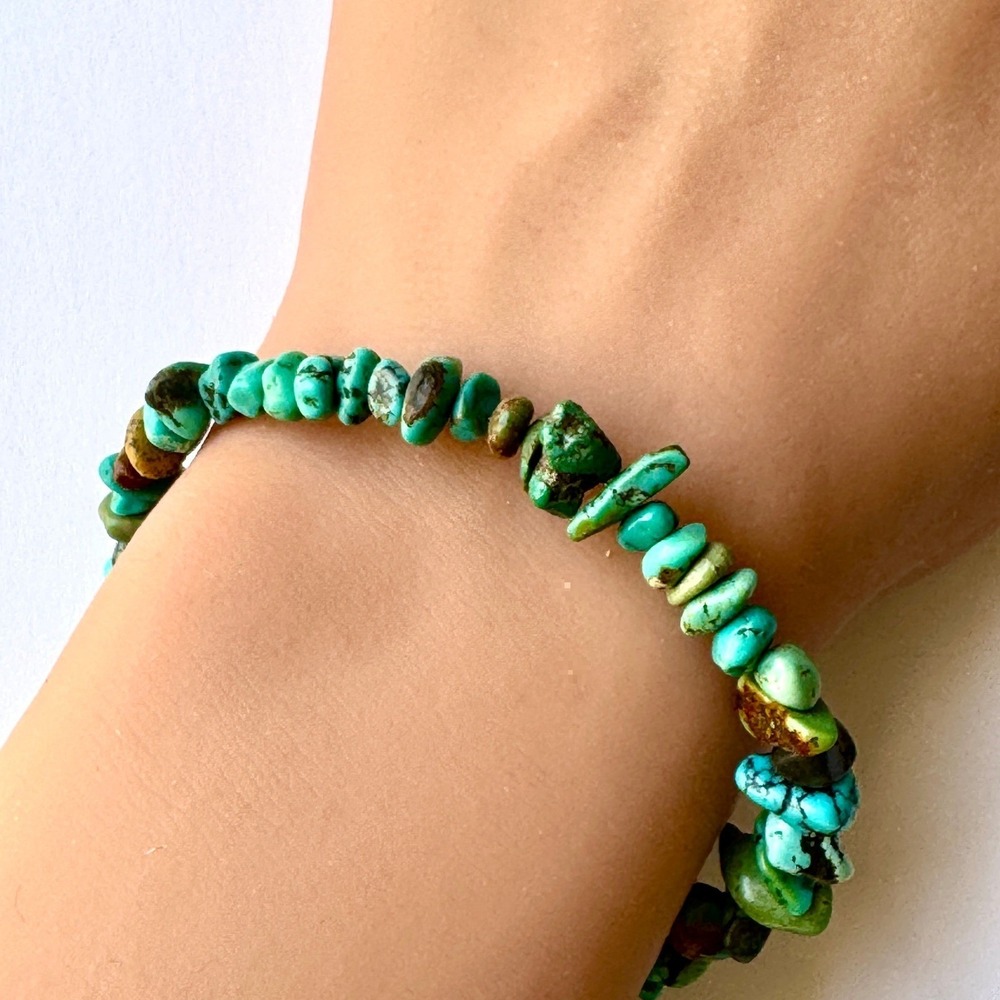 Navajo Bracelet Turquoise 8in Sterling Yatsattie Native American Great Color